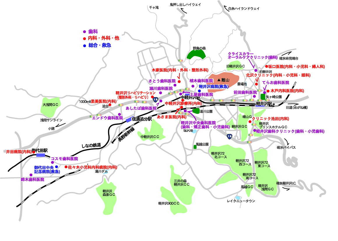 軽井沢の病院・薬局